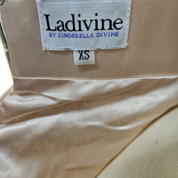 LaDivine Cinderella Divine Dress rose gold micro sequin formal prom *READ* XS S - Picture 11 of 15